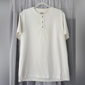 Taylor Stitch Cream Short Sleeve Henley